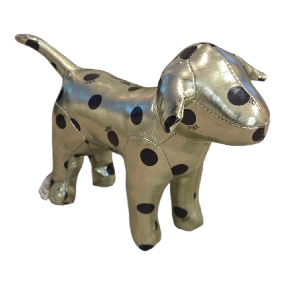 Victoria Secret Green Metallic Black Polka Dots Dog